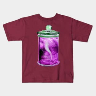 Thunder & lightning Tornado hurricane twister bottle pink Kids T-Shirt